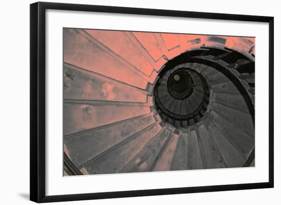 Red Lighthouse Stairs-Martina Bleichner-Framed Art Print