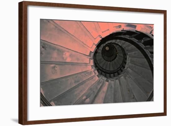 Red Lighthouse Stairs-Martina Bleichner-Framed Art Print