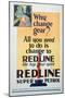 Red Line Petrol Advert, 1929-null-Mounted Giclee Print