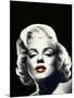 Red Lips Marilyn In Black-null-Mounted Art Print