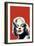 Red Lips Marilyn in Red-Chris Consani-Framed Art Print