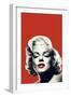 Red Lips Marilyn in Red-Chris Consani-Framed Art Print