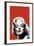 Red Lips Marilyn in Red-Chris Consani-Framed Art Print