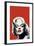 Red Lips Marilyn in Red-Chris Consani-Framed Art Print