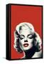Red Lips Marilyn in Red-Chris Consani-Framed Stretched Canvas