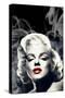 Red Lips Marilyn in Smoke-Chris Consani-Stretched Canvas
