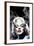 Red Lips Marilyn in Smoke-Chris Consani-Framed Art Print