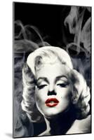 Red Lips Marilyn in Smoke-Chris Consani-Mounted Art Print