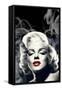 Red Lips Marilyn in Smoke-Chris Consani-Framed Stretched Canvas