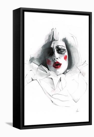 Red Lips-Alexis Marcou-Framed Stretched Canvas