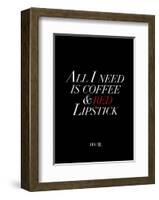 Red Lipstick-Design Fabrikken-Framed Art Print