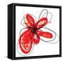 Red Liquid Floral One-Jan Weiss-Framed Stretched Canvas