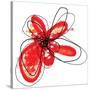 Red Liquid Floral One-Jan Weiss-Stretched Canvas