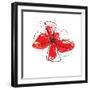 Red Liquid Floral Three-Jan Weiss-Framed Art Print