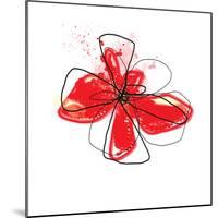 Red Liquid Floral Three-Jan Weiss-Mounted Art Print