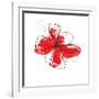 Red Liquid Floral Three-Jan Weiss-Framed Art Print