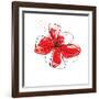 Red Liquid Floral Three-Jan Weiss-Framed Art Print