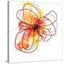 Red Liquid Floral Two-Jan Weiss-Stretched Canvas