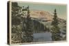 Red Lodge, MT - View of Beartooth Lake & Butte-Lantern Press-Stretched Canvas