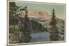 Red Lodge, MT - View of Beartooth Lake & Butte-Lantern Press-Mounted Art Print