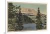 Red Lodge, MT - View of Beartooth Lake & Butte-Lantern Press-Framed Art Print