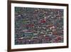 Red log cabins, Seda Larung Wuming, Garze, Sichuan Province, China-Keren Su-Framed Premium Photographic Print