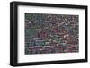 Red log cabins, Seda Larung Wuming, Garze, Sichuan Province, China-Keren Su-Framed Photographic Print