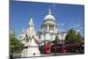 Red London Buses and St. Paul's Cathedral, London, England, United Kingdom, Europe-Stuart Black-Mounted Photographic Print