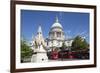 Red London Buses and St. Paul's Cathedral, London, England, United Kingdom, Europe-Stuart Black-Framed Photographic Print