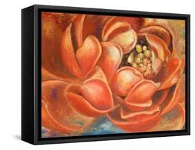 Red Lotus I-Patricia Pinto-Framed Stretched Canvas