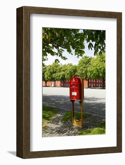 Red Mailbox, Copenhagen, Denmark, Scandinavia-Axel Schmies-Framed Photographic Print
