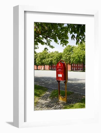 Red Mailbox, Copenhagen, Denmark, Scandinavia-Axel Schmies-Framed Photographic Print