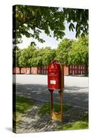 Red Mailbox, Copenhagen, Denmark, Scandinavia-Axel Schmies-Stretched Canvas