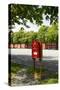 Red Mailbox, Copenhagen, Denmark, Scandinavia-Axel Schmies-Stretched Canvas