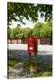 Red Mailbox, Copenhagen, Denmark, Scandinavia-Axel Schmies-Stretched Canvas