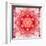 Red Mandala Concentric Flower Center Kaleidoscope-tr3gi-Framed Art Print