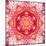 Red Mandala Concentric Flower Center Kaleidoscope-tr3gi-Mounted Art Print