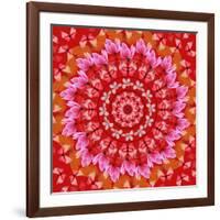 Red Mandala-AGCuesta-Framed Art Print