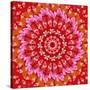 Red Mandala-AGCuesta-Stretched Canvas