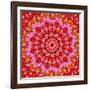 Red Mandala-AGCuesta-Framed Art Print