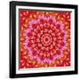 Red Mandala-AGCuesta-Framed Art Print