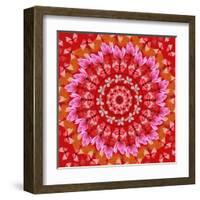 Red Mandala-AGCuesta-Framed Art Print