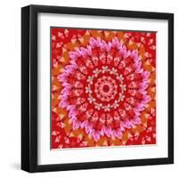 Red Mandala-AGCuesta-Framed Art Print