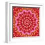 Red Mandala-AGCuesta-Framed Art Print