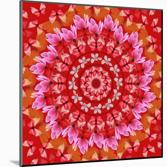 Red Mandala-AGCuesta-Mounted Art Print