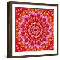 Red Mandala-AGCuesta-Framed Art Print