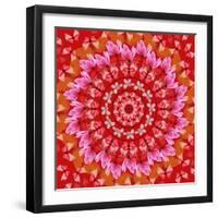 Red Mandala-AGCuesta-Framed Art Print