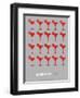 Red Margaritas Grey Poster-NaxArt-Framed Art Print