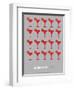 Red Margaritas Grey Poster-NaxArt-Framed Art Print