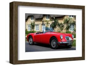 Red MG front side View-null-Framed Art Print